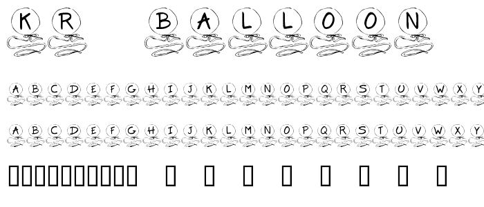 KR Balloon font